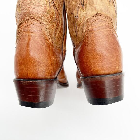 Lucchese Savannah N4540 Women’s 8 Tan Leather Snip Toe Western Cowgirl Boots - Picture 8 of 11